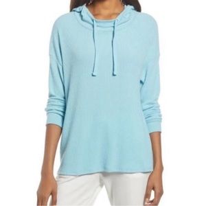 ✨✨NWT Treasure & Bond Blue Milky Hooded Oversized Long Sleeve Top XS